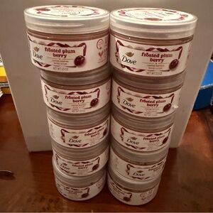 Dove Frosted Plum Berry Body Scrub Jar limited edition bundle (10)